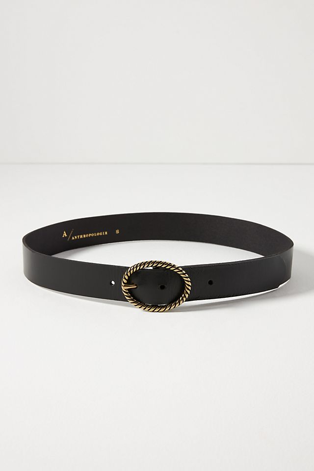 Twisted Oval Leather Belt | Anthropologie