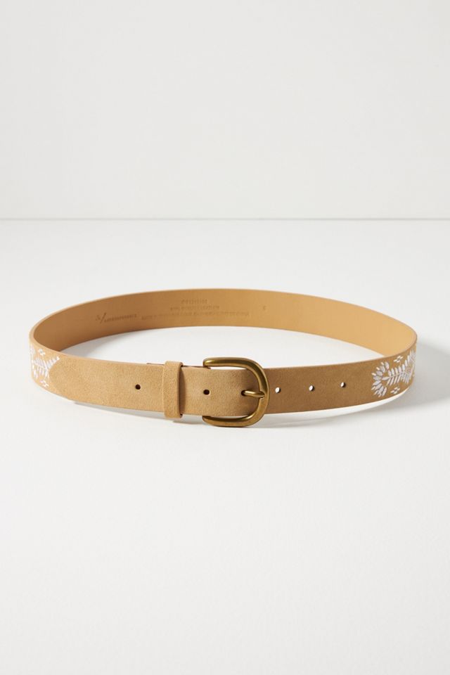 Embroidered Leather Belt Anthropologie