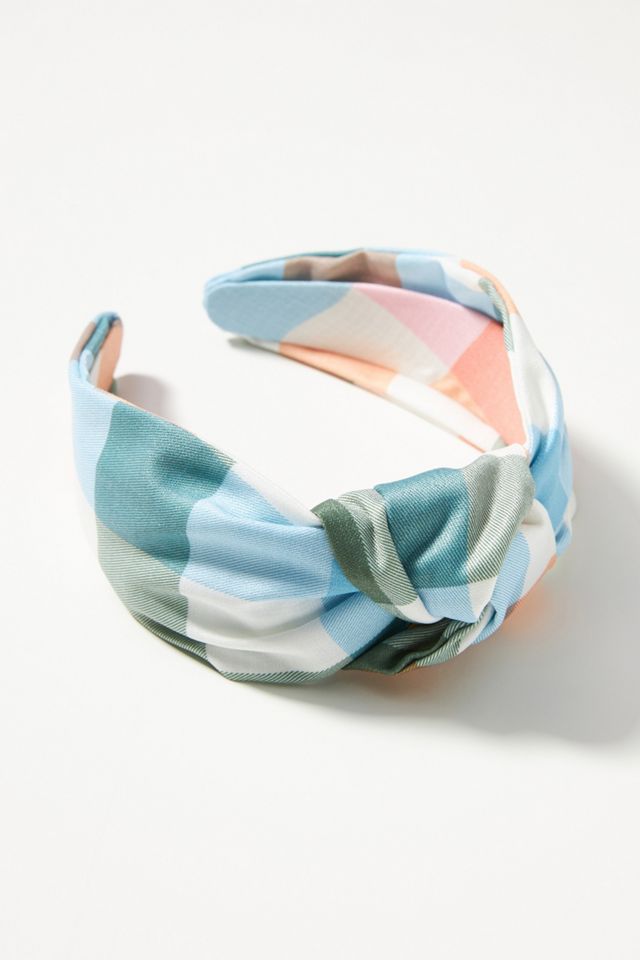 Checkered Knotted Headband Anthropologie