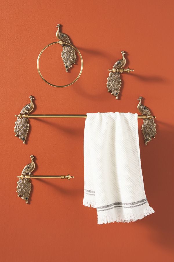 Slide View: 4: Ida Peacock Towel Ring