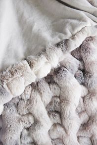 Slide View: 3: Luxe Faux Fur Throw Blanket