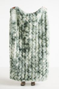 Slide View: 1: Luxe Faux Fur Throw Blanket