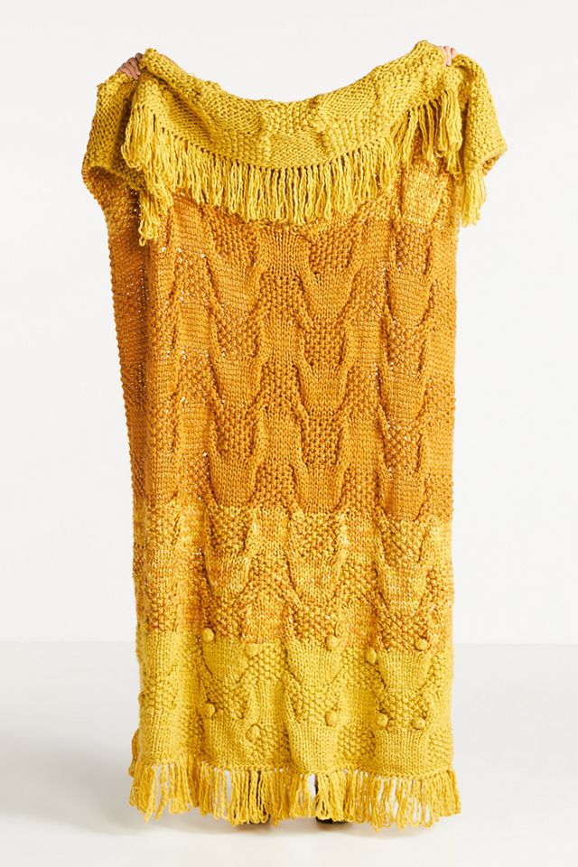 Telly Knit Throw Blanket Anthropologie