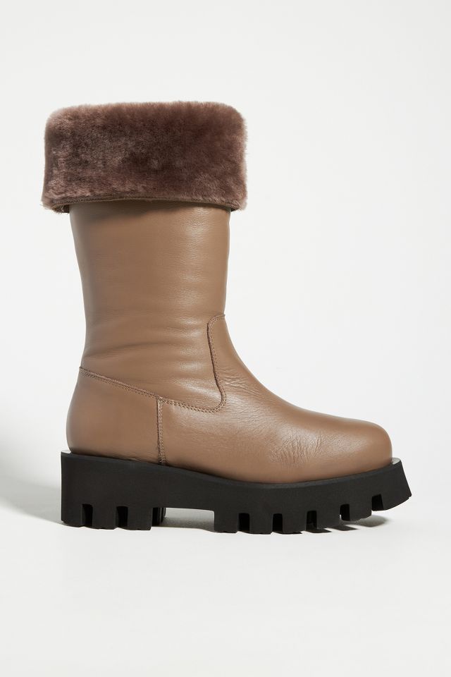 Paloma Barcelo Luca Shearling Boots | Anthropologie