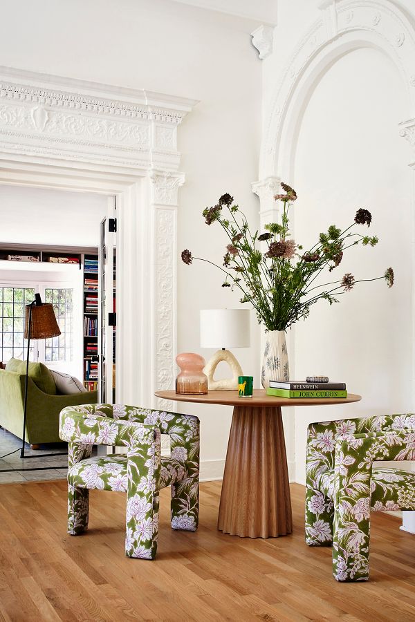 Slide View: 9: Simone Floral Effie Tripod Dining Chair