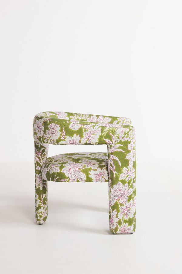 Slide View: 5: Simone Floral Effie Tripod Dining Chair