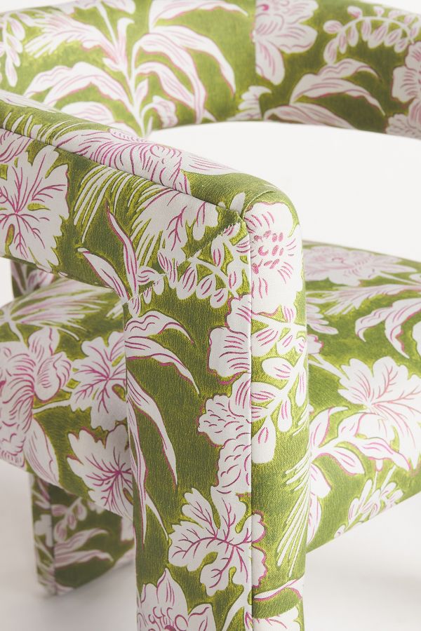 Slide View: 8: Simone Floral Effie Tripod Dining Chair