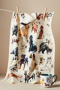 Slide View: 3: Dog Breeds A-Z Dish Towel