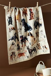 Slide View: 1: Dog Breeds A-Z Dish Towel