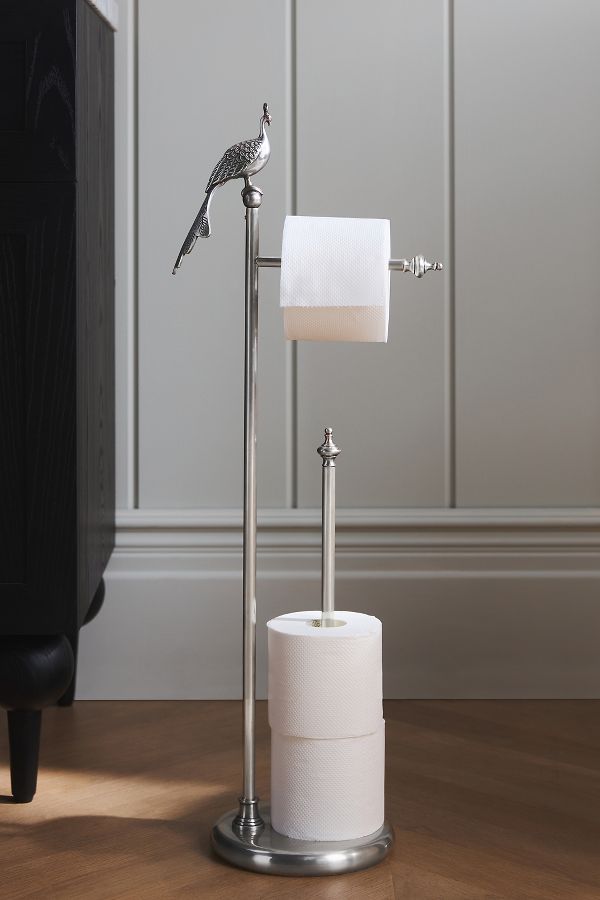 Slide View: 1: Ida Peacock Standing Toilet Paper Holder