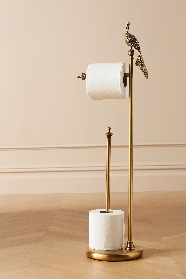 Slide View: 1: Ida Peacock Standing Toilet Paper Holder