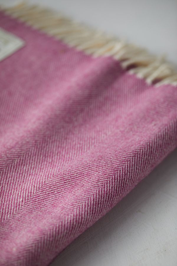 Slide View: 4: Beetroot Merino Wool Throw