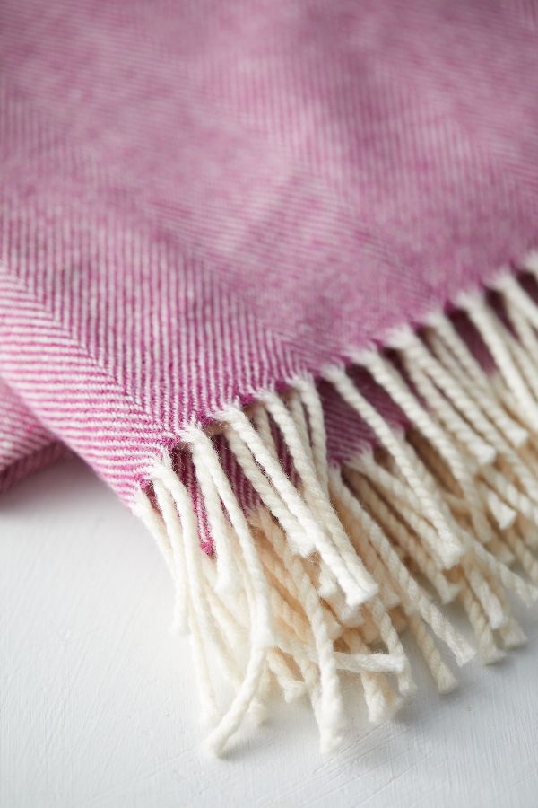 Slide View: 6: Beetroot Merino Wool Throw