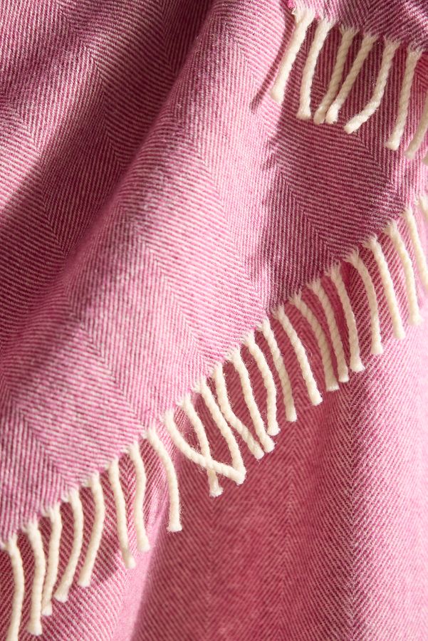 Slide View: 2: Beetroot Merino Wool Throw