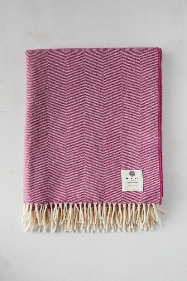 Slide View: 3: Beetroot Merino Wool Throw