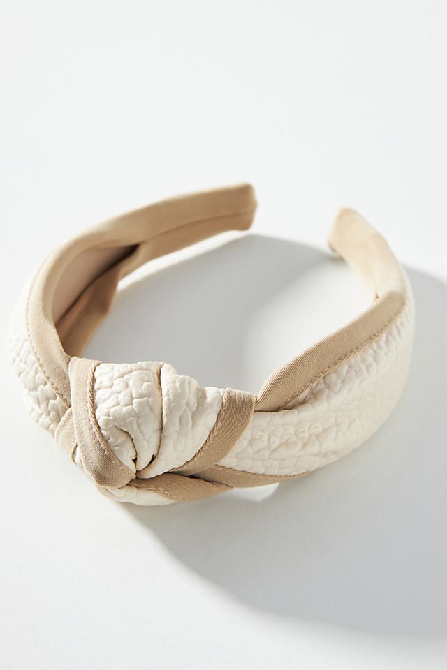 Faux Leather-Trimmed Headband | Anthropologie