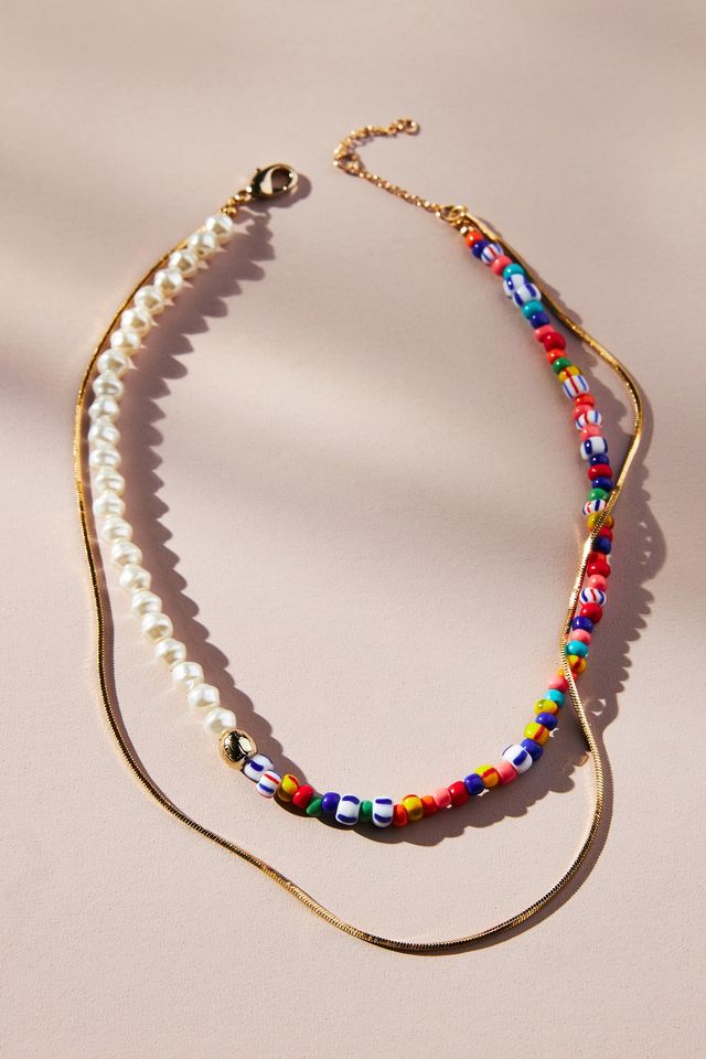 Beaded Layered Necklace | Anthropologie