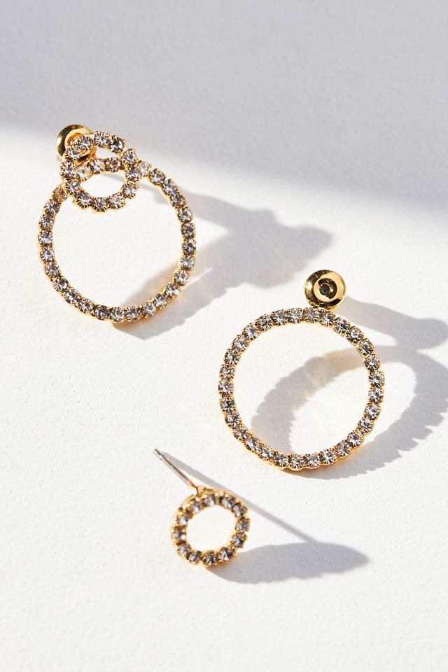 Double Circle Front-Back Earrings | Anthropologie