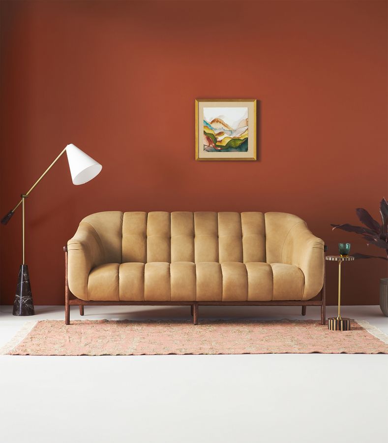 Clarke Leather Sofa Anthropologie