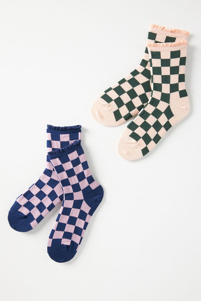 Hansel From Basel Checkered Sock Set Anthropologie