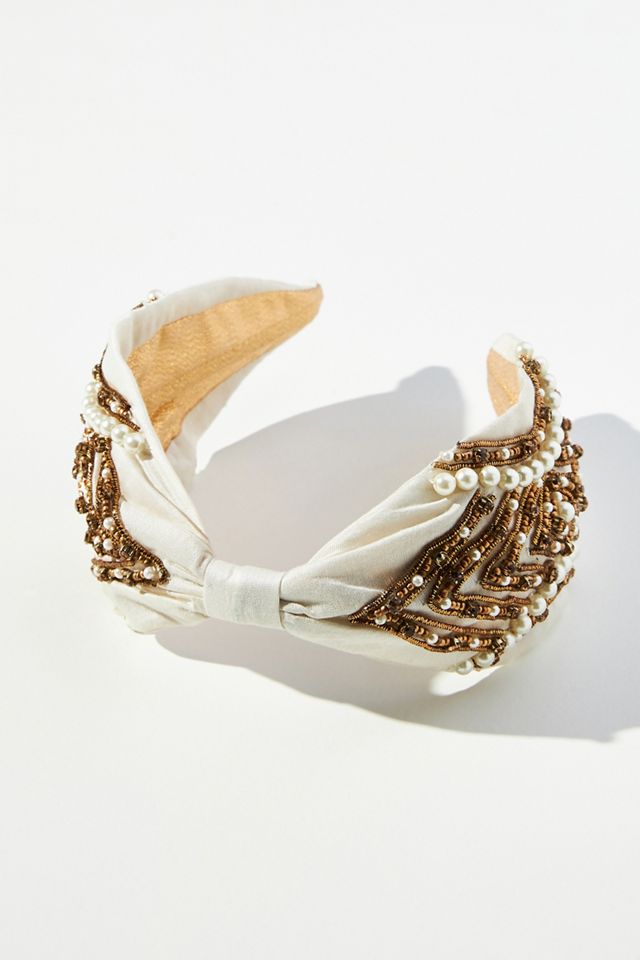 NamJosh Beaded Headband Anthropologie