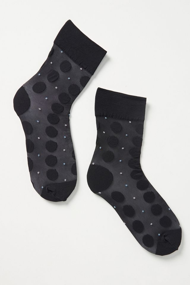 Sheer Polka Dot Socks Anthropologie