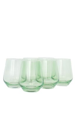 Estelle Colored Glass Stemless Wine Glass Set