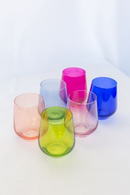 Estelle Colored Glass Mixed Stemless Set