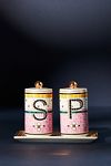 Thumbnail View 1: The Bistro Tile Stoneware Salt & Pepper Shakers: Garden Edition