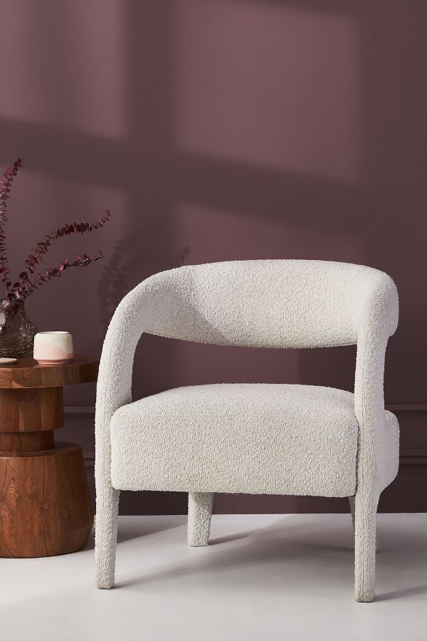 Slide View: 1: Boucle Hagen Accent Chair