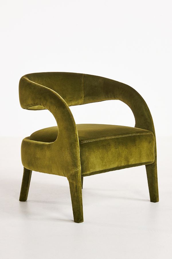 Slide View: 3: Velvet Hagen Accent Chair