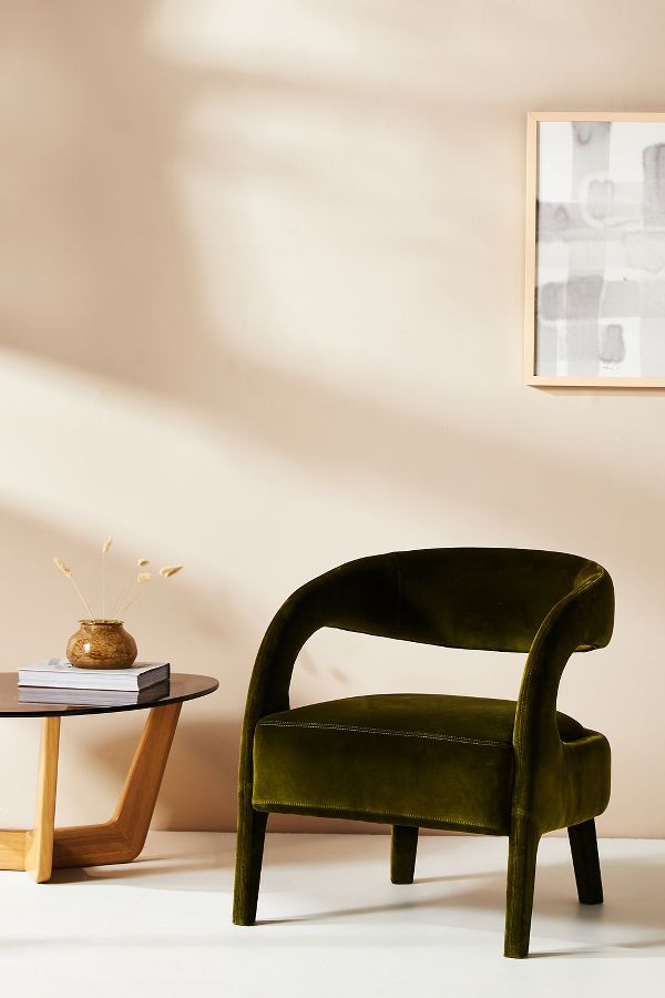 Slide View: 1: Velvet Hagen Accent Chair