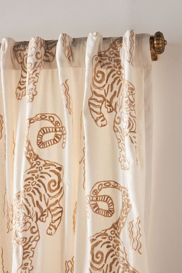 Slide View: 3: Embroidered Flemming Curtain