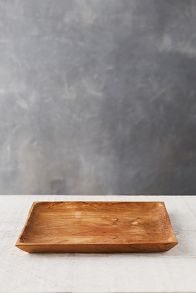 Slide View: 2: Square Teak Root Salad Plate