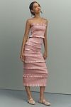 Thumbnail View 1: V. Chapman Lily Ruched & Ruffled Stretch Satin Midi Dress