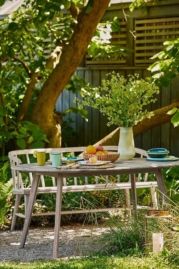 Slide View: 1: Terrace Teak Dining Table