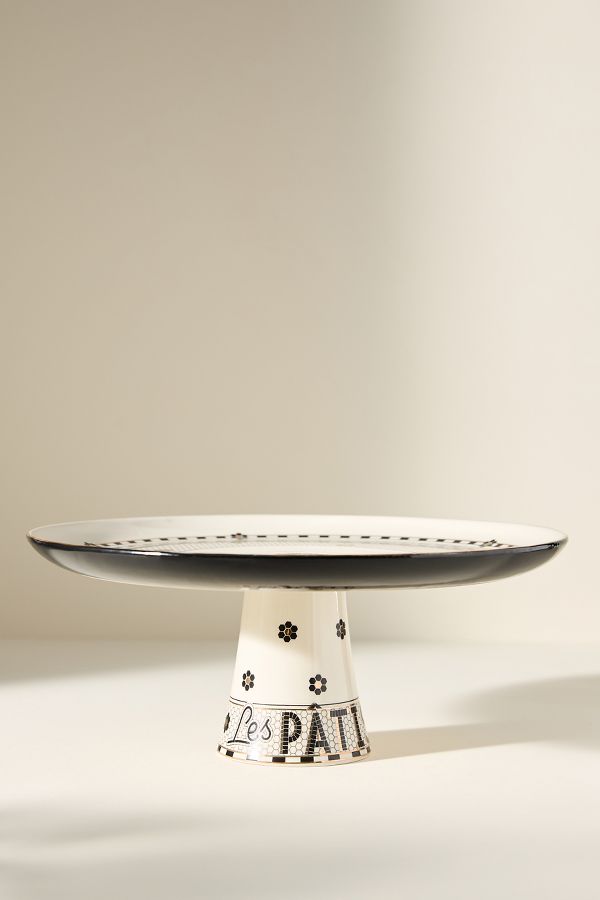 Slide View: 2: The Bistro Tile Stoneware Cake Stand