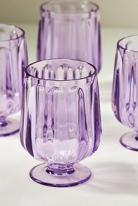 Slide View: 4: Lucia Acrylic Goblet Wine Glasses, Set of 4