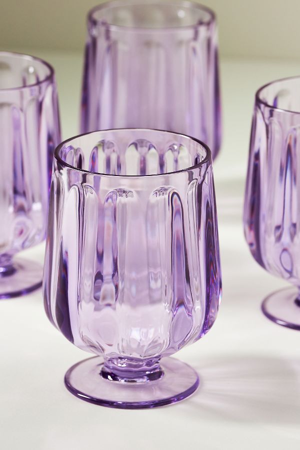 Slide View: 4: Lucia Acrylic Goblet Wine Glasses, Set of 4