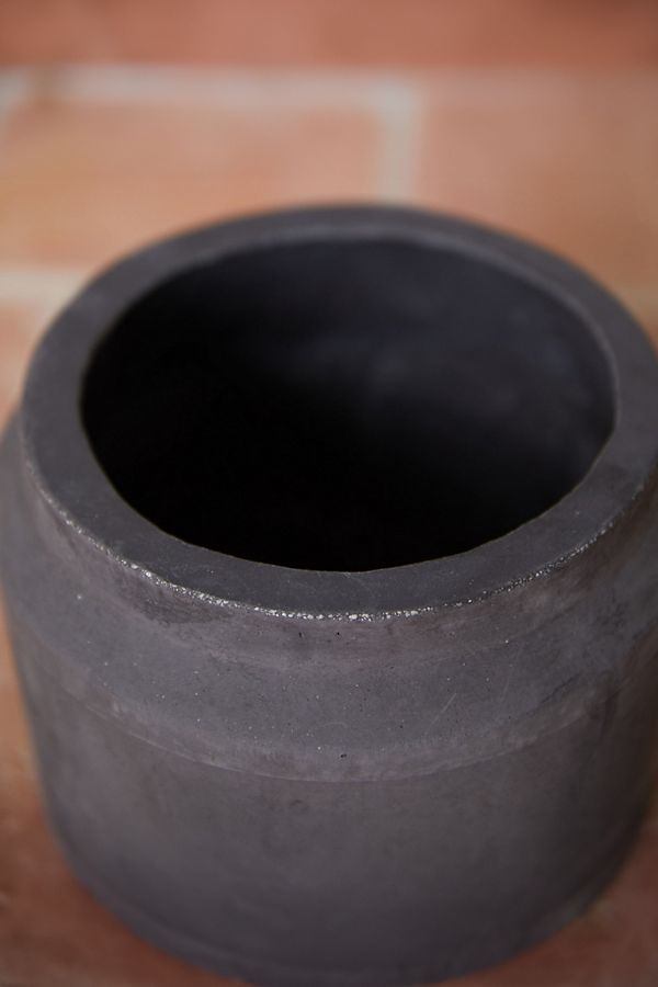 Slide View: 4: Fiber Jar Planter, 9"