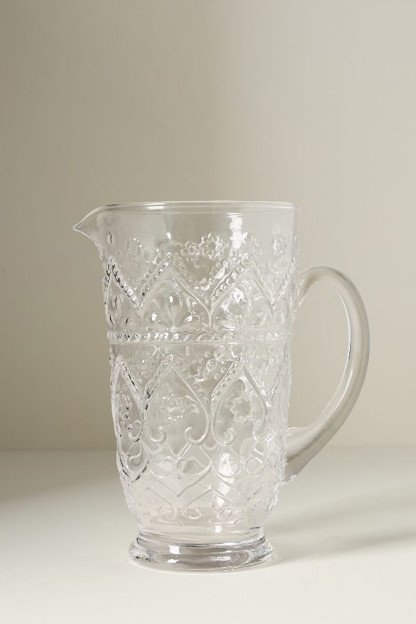 Slide View: 1: The Bombay Handblown Glass Pitcher