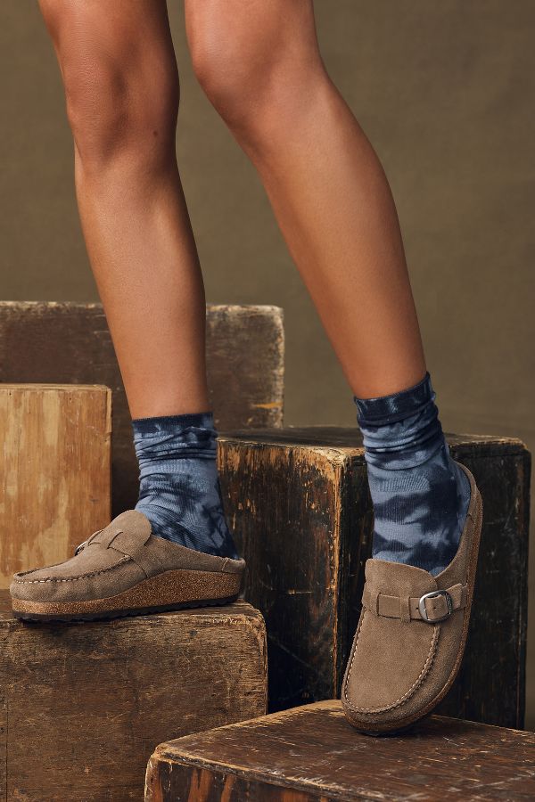 Slide View: 1: Birkenstock Buckley Suede Clogs