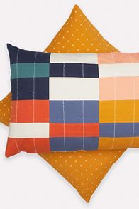 Slide View: 3: Anchal Multi Check Lumbar Pillow