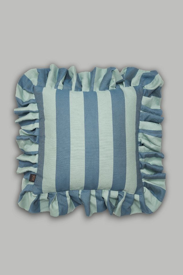 House of Hackney Camelot Stripe Jacquard Frill Pillow Anthropologie
