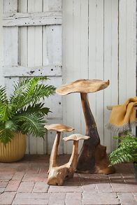 Slide View: 4: Teak Mushroom, Extra Tall