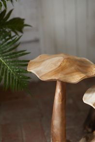 Slide View: 5: Teak Mushroom, Pair