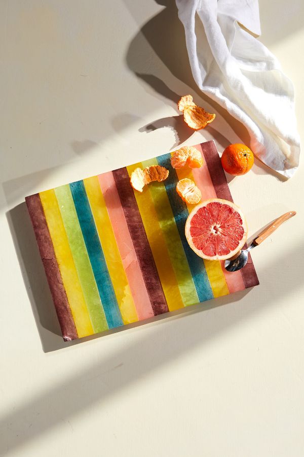 Slide View: 5: Striped Alabaster Serving Board