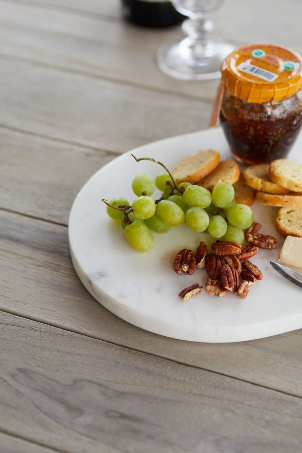 Slide View: 3: Marble Serving Board with Cloche