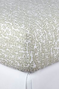 Slide View: 1: Peacock Alley Fern Percale Fitted Sheet