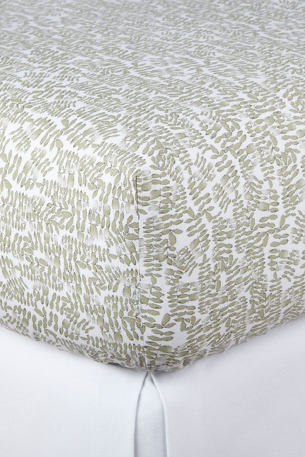 Slide View: 1: Peacock Alley Fern Percale Fitted Sheet